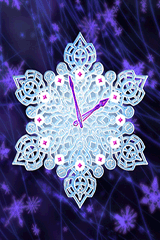 Crystal Snow Clock