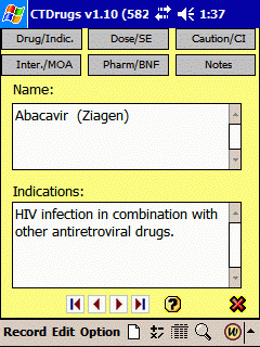 CTDrugs for Windows Mobile 2003