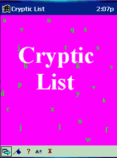 CrypticList for Pocket PC 2002 / 2003