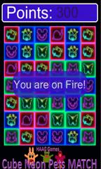 Cube neon pets match crush game free