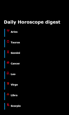 Daily horoscopes summary
