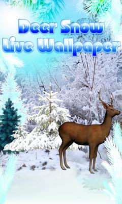 Deer Snow Live Wallpaper