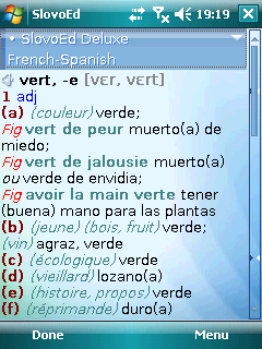 SlovoEd Compact French-Spanish & Spanish-French dictionary for Windows Mobile