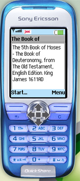 Book of Deutronomy on your cellphone - 5th Book of the Old Testament, for Symbian and J2ME devices