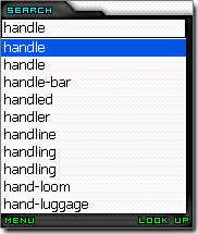 Handle Dictionary English-Czech