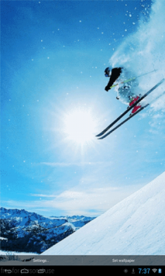 Downhill Skier Live Wallpaper