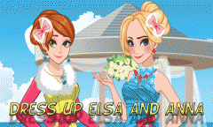 Dress up Elsa and Anna bridesmaid