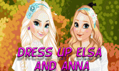Dress up Elsa and Anna in a travelling