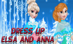 Dress up Elsa and Anna in lake