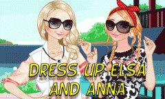 Dress up Elsa and Anna to rest