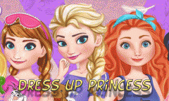 Dress up Elsa and princesses for PJ parties