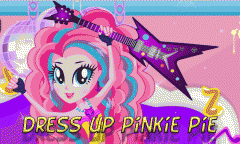 Dress up Pinkie Pie rocks star