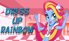 Dress up Rainbow pony to school