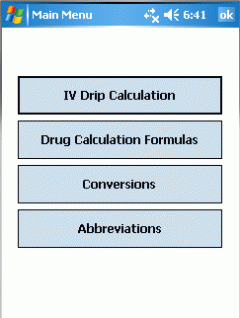 Drug Calc Professional (for Windows Mobile Pocket PC OS)