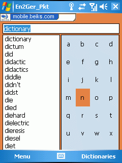 Pocket English-German Dictionary for Windows Smartphone