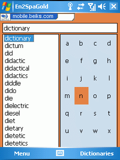 English-Spanish Dictionary for Windows Smartphone