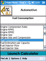 EngCalc (Automotive) - Windows Mobile Calculator