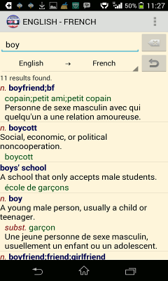 English French Dictionary - Comprehensive