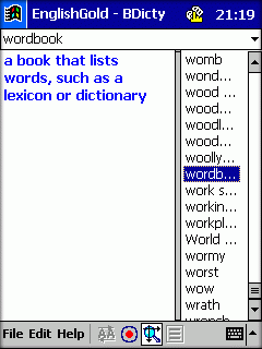 BEIKS English Thesaurus for Windows Mobile Pocket PC