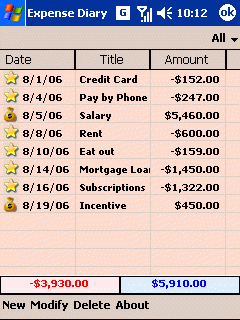 Expense Diary (Freeware)