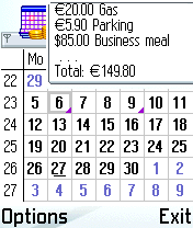 Expense Calendar