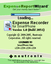 Expense Report Wizard Expense Recorder for SmartPhone