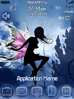 Blackberry Flip ZEN Theme: Fairy Night Animated