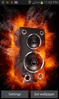 Fiery Speaker Live Wallpaper