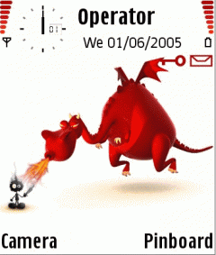 dinosaur's firing,theme ui for nokia s60 3rd os phones