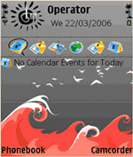 Animated fire wave theme