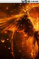 Flame Angel Live Wallpaper