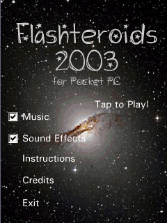 Flasshteroids 2003 is a fun and addictive space arcade game made for the Pocket PC!