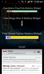 Free Street Fighter Battery Widget