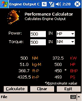 Engine Performance Calculator