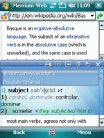 Merriam-Webster's Spanish-English Dictionary for Windows Mobile