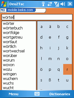 Deutsch-Tschechisch Worterbuch fur Windows Smartphone