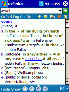 OxfordGo - Concise Oxford Duden German Dictionary
