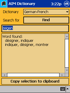 DictionaryFrench-German
