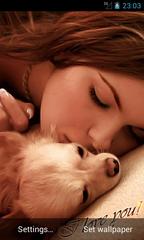 Girl and Puppy Live Wallpapers