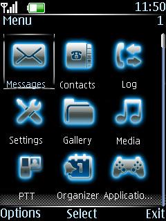 Glowing Icons Set