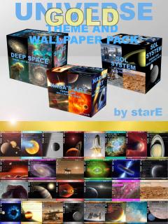 Universe Gold Theme and Wallpaper Pack