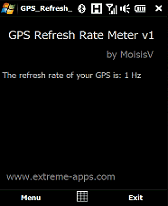 GPS Refresh Rate Meter