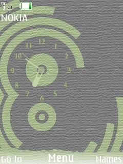 Gray And Green Clock
