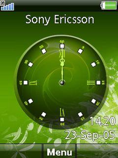 Green Analog Clock