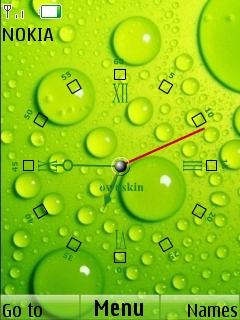 Green Analogue Clock