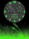 GREEN GRASS CLOCK