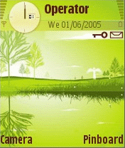 Extreemly Peace!green lake,theme ui for nokia s60 3rd os phones