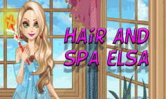 Hair and Spa for princess Elsa