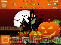 8520 Blackberry ZEN Theme: Halloween Night Animated