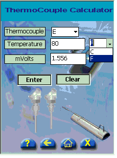 Handy RTD-Thermocouple Reference for Pocket PC 2002/ 2003